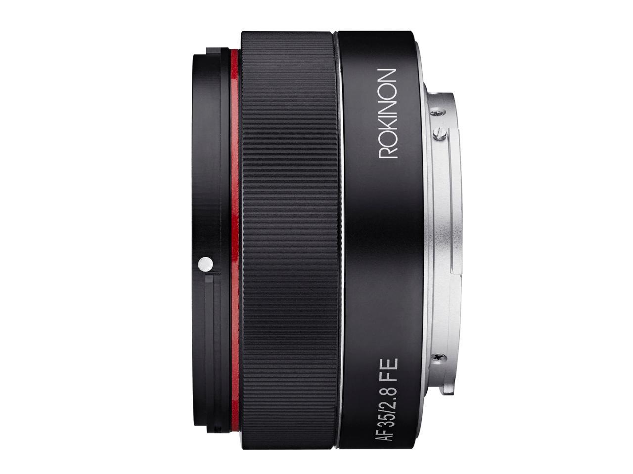 Rokinon 35mm f/2.8 (IO35AF-E) Ultra Compact Wide Angle Lens for Sony E Mount, Black