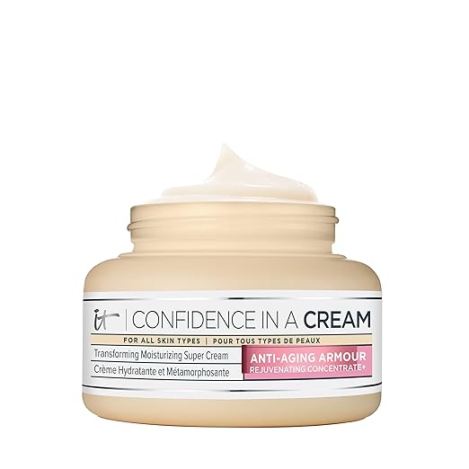 IT Cosmetics Confidence in a Cream Anti Aging Face Moisturizer – Visibly Reduces Fine Lines