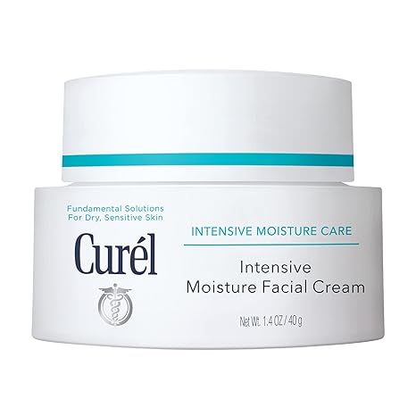 Curel Japanese Skin Care Intensive Face Moisturizer Cream, Face Lotion for Dry to Very Dry Sensitive Skin, For Women and Men, Anti-Aging Fragrance-Free Anti-Wrinkle, 1.4 oz