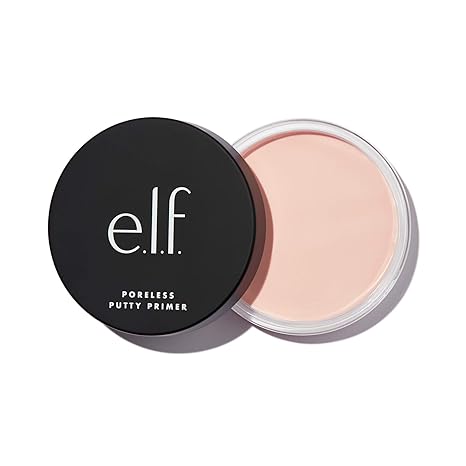 e.l.f. Poreless Putty Primer, Silky, Skin-Perfecting, Lightweight, Long Lasting, Smooths, Hydrates, Minimizes Pores, Flawless Base & Finish, All-Day Wear, Ideal for All Skin Types, 0.74 Fl Oz