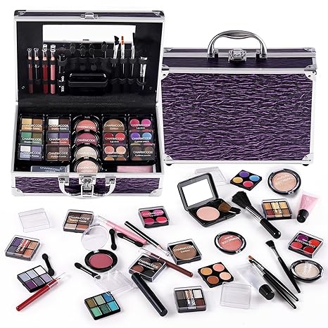 Makeup Kit for Teen Girls & Women Full Kit, Beauty Train Case with Starter Cosmetic Set