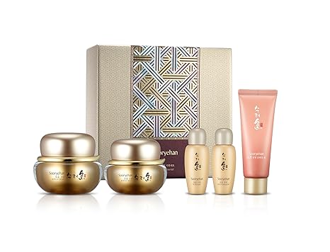 Sooryehan Boyun Luxury Korean Skin Care Gift Set (5.24 fl oz) - Red Ginseng Toner, Emulsion