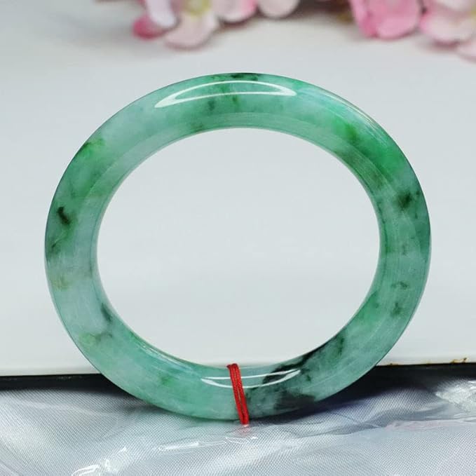 Yang green jadeite bracelet jade round bracelet Myanmar jade jewelry gift