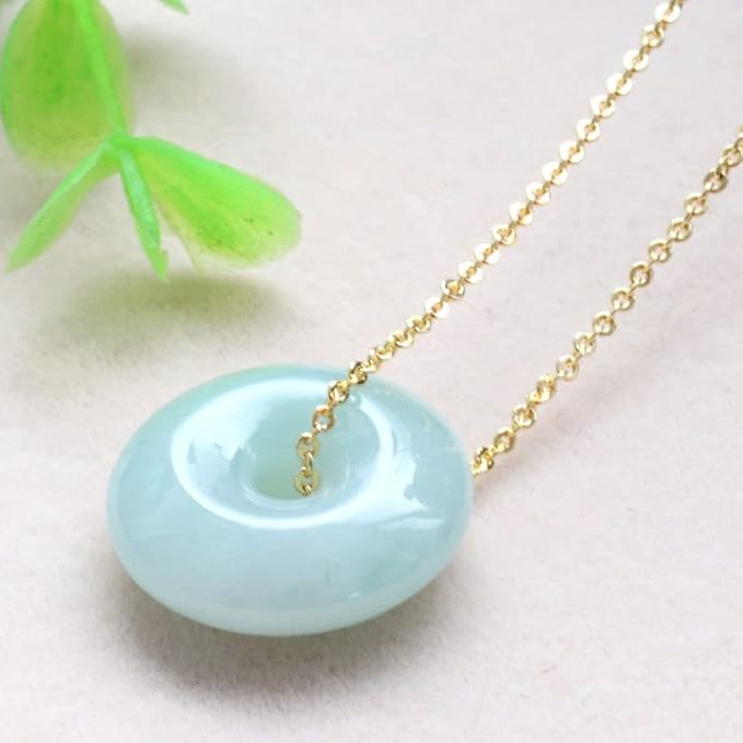 Jade peace buckle necklace ice-smooth antique buckle jewelry jade pendant female