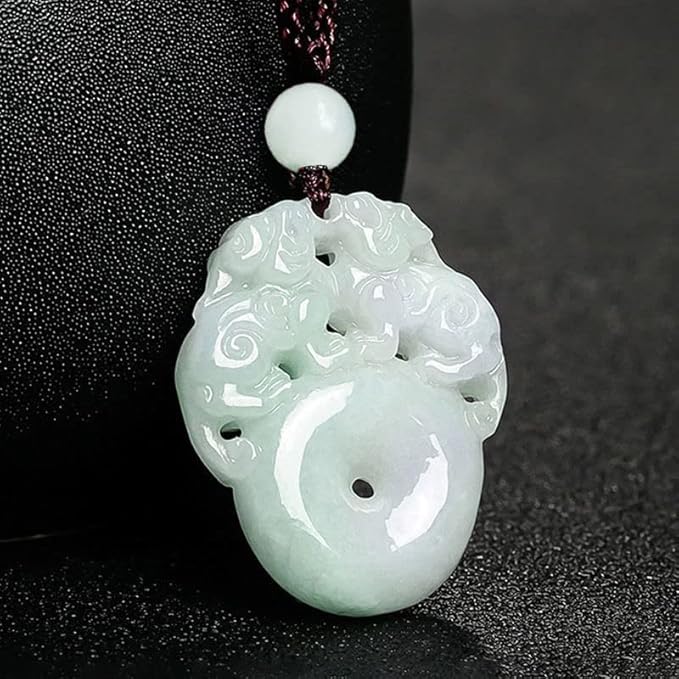 Jadeite double pixiu peace buckle pendant jade jade pendant jewelry